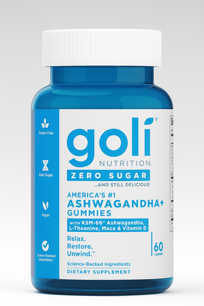 Goli Ashwagandha Gummies – Zero Azúcar, Máxima Calma 🍃